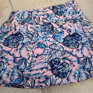 Lilly Pulitzer Pink and Blue Patterned Skirt